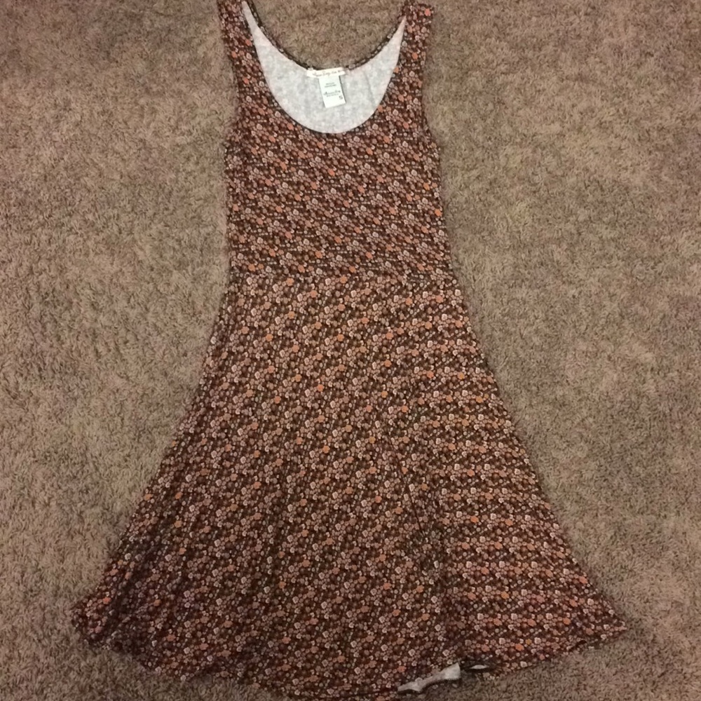 Floral tank top flare dress